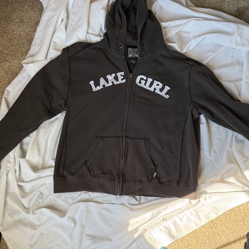 Lake Girl Women's Black Hoodie
